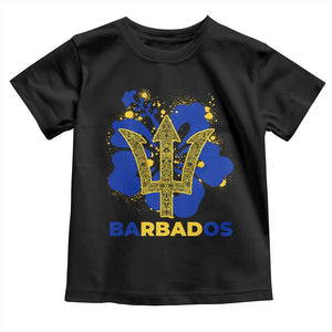 Proud Barbados Bajan Barbadian Flag Roots Toddler T Shirt TS11 Black Print Your Wear