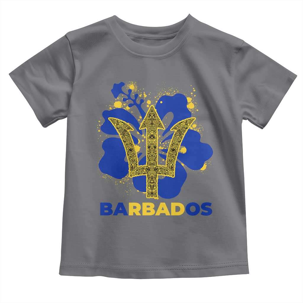 Proud Barbados Bajan Barbadian Flag Roots Toddler T Shirt TS11 Charcoal Print Your Wear