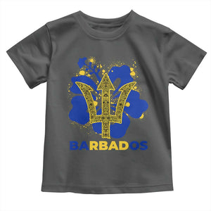 Proud Barbados Bajan Barbadian Flag Roots Toddler T Shirt TS11 Dark Heather Print Your Wear