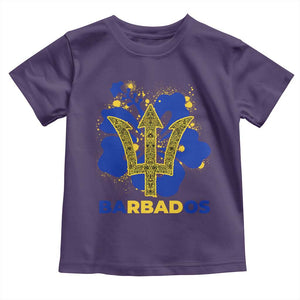 Proud Barbados Bajan Barbadian Flag Roots Toddler T Shirt TS11 Purple Print Your Wear