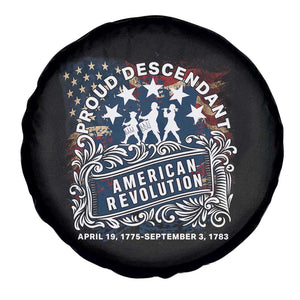 Proud Descendant American Revolution Spare Tire Cover 1775 to 1783 Patriotic Heritage TS02 Print Your Wear