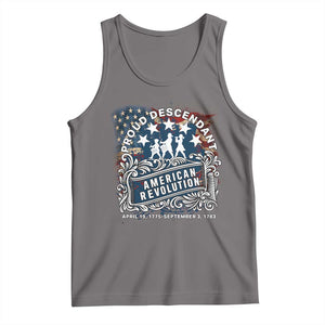 Proud Descendant American Revolution Tank Top 1775 to 1783 Patriotic Heritage TS02 Deep Heather Print Your Wear