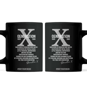 Proud Gen X 1965 to 1980 Coffee Mug Vintage Generation X TS11 Black Print Your Wear