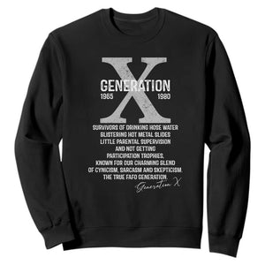 Proud Gen X 1965 to 1980 Sweatshirt Vintage Generation X TS11 Black Print Your Wear