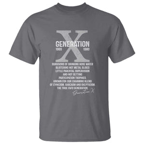 Proud Gen X 1965 to 1980 T Shirt Vintage Generation X TS11 Charcoal Print Your Wear
