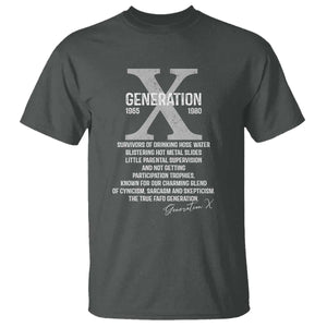 Proud Gen X 1965 to 1980 T Shirt Vintage Generation X TS11 Dark Heather Print Your Wear