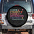 Proud Retired Teacher Spare Tire Cover I Came I Taught I Made a Difference Retirement TS10 No hole Black Print Your Wear