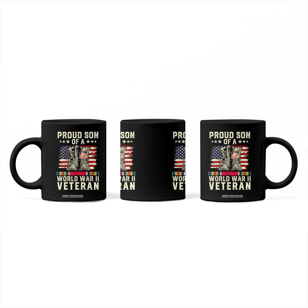Proud Son Of World War 2 Veteran Coffee Mug WWII Vet Pride TS02 Print Your Wear