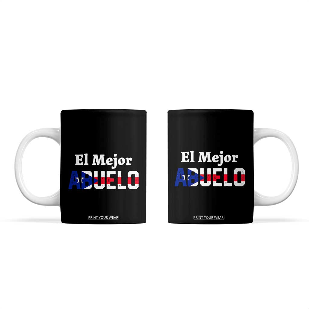Puerto Rico Grandpa Coffee Mug La Mejor Abuelo Grandpa Father's Day Gift TB10 Black Print Your Wear