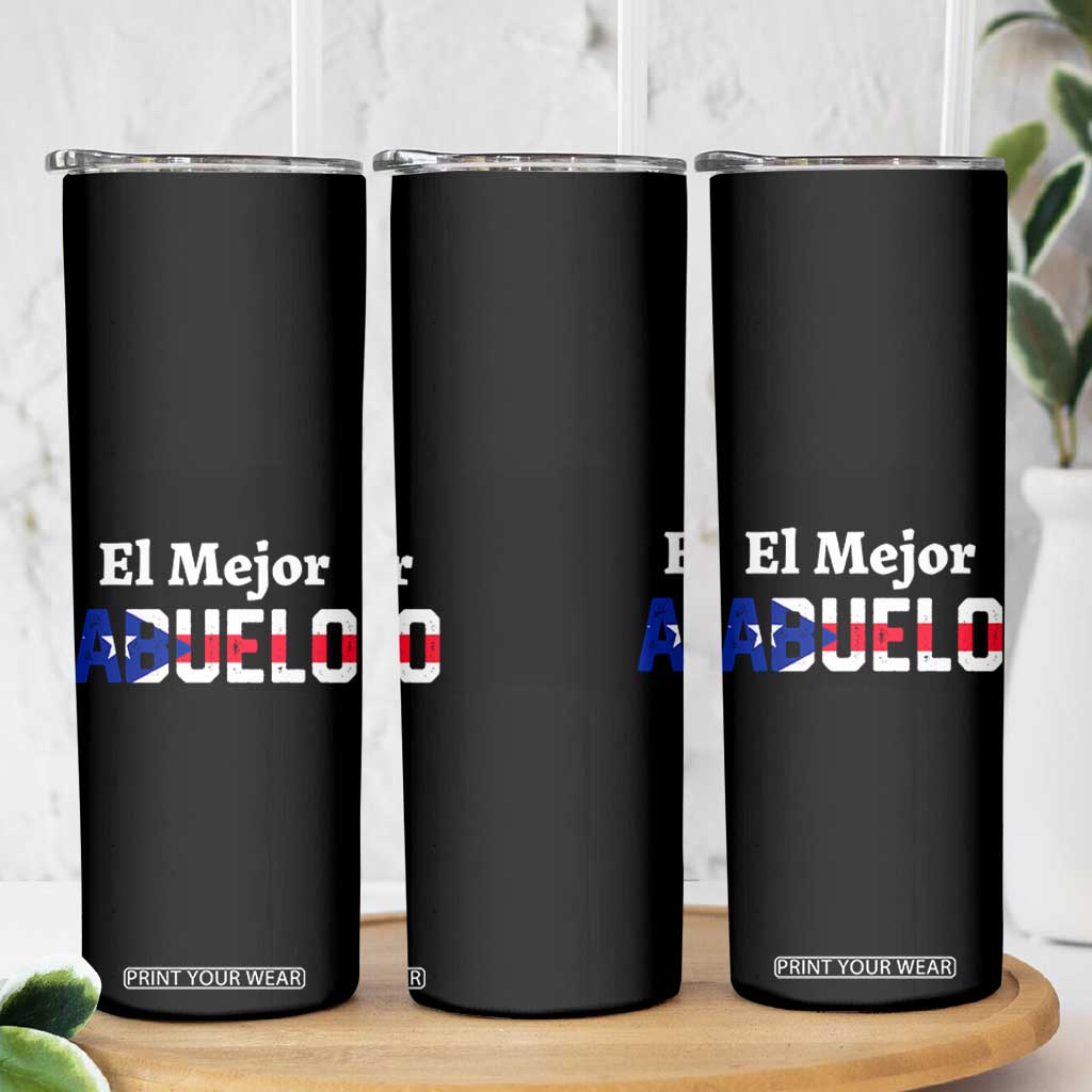 Puerto Rico Grandpa Skinny Tumbler La Mejor Abuelo Grandpa Father's Day Gift TB10 Print Your Wear