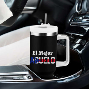 Puerto Rico Grandpa Tumbler With Handle La Mejor Abuelo Grandpa Father's Day Gift TB10 Print Your Wear