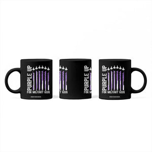 Purple Up For Military Kids Coffee Mug American Flag Air Force Military Child Month TS02 Print Your Wear