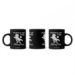 Purple Up For Military Kids Coffee Mug Military Child Month Dinosaur TS02 Print Your Wear