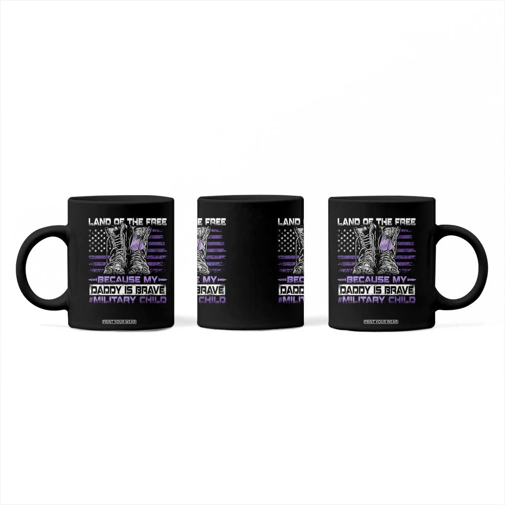Purple Up For Military Kids Coffee Mug Military Child Month My Daddy Is Brave TS10 Print Your Wear