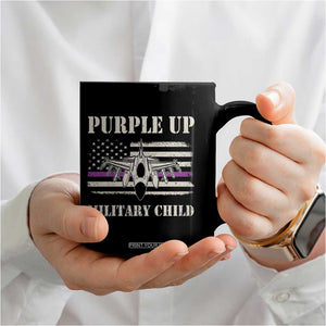 Purple Up For Military Kids Coffee Mug Month of Military Child Kids Air Force US Flag TS02 Print Your Wear