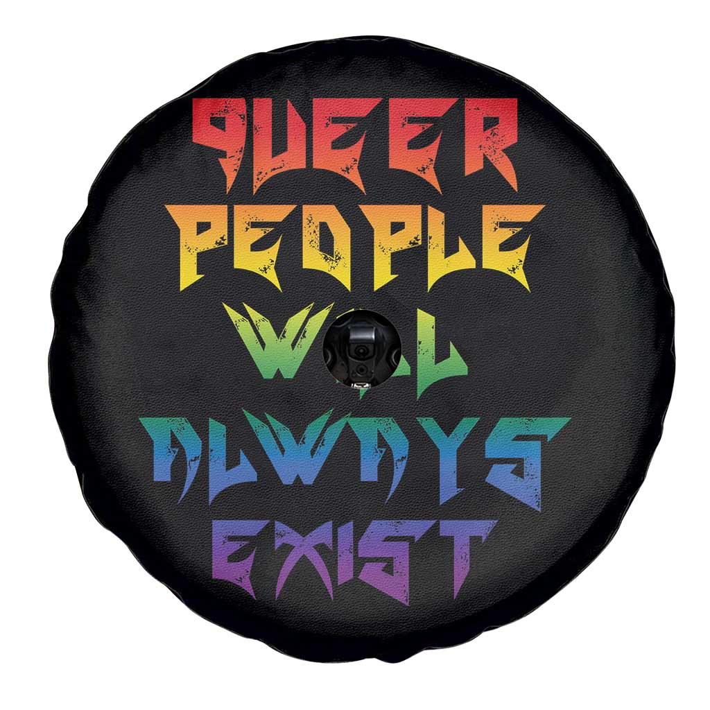 Queer Pride Spare Tire Cover Queer People Will Always Exist LGBTQIA Gay Ally TS10 Print Your Wear