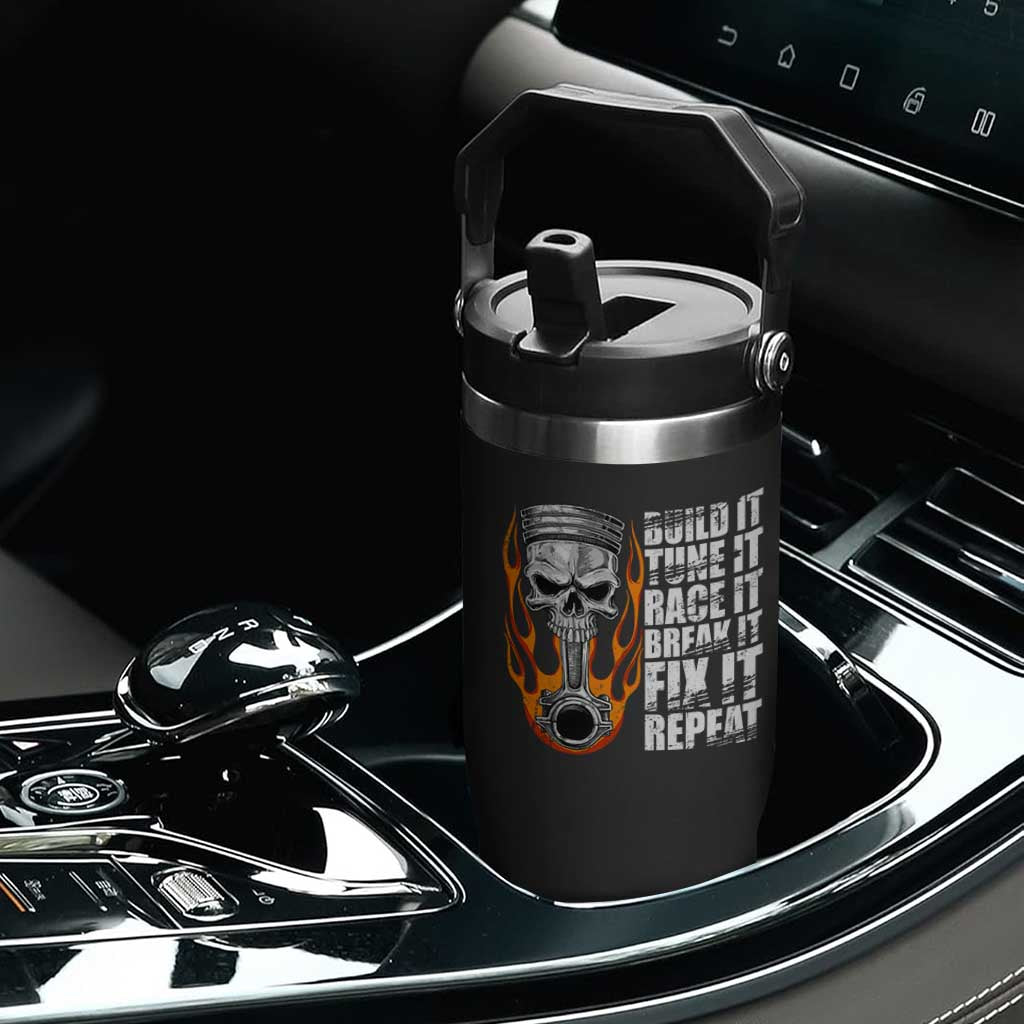 Racing Car Flip Straw Tumbler Build It Tune It Race It Break It TS09 Print Your Wear