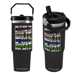 Racing Flip Straw Tumbler Race It Break It Fix It Repeat Racer TS09 One Size: 30 oz Black Print Your Wear