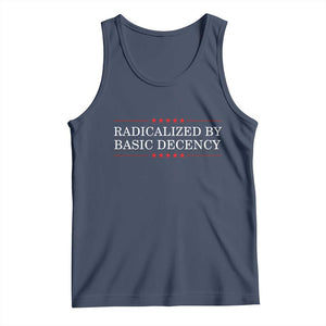 Radicalized By Basic Decency Tank Top Feminist Activist Protest TS10 Navy Print Your Wear