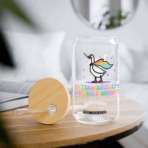 Rainbow Goose Heterosexuality in This Economy Glass Can LGBTQ Lesbian Pride TS10 Print Your Wear