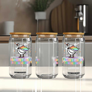 Rainbow Goose Heterosexuality in This Economy Glass Can LGBTQ Lesbian Pride TS10 Print Your Wear