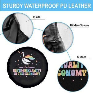 Rainbow Goose Heterosexuality in This Economy Spare Tire Cover LGBTQ Lesbian Pride TS10 Print Your Wear