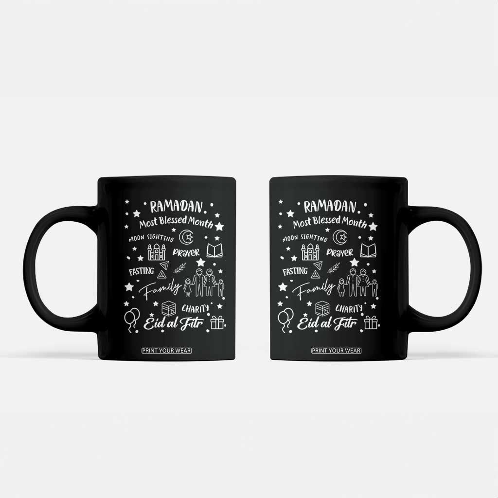 Ramadan Blessed Month Coffee Mug Muslim Islamic Ramadhan Eid al Fitr TS02 Black Print Your Wear