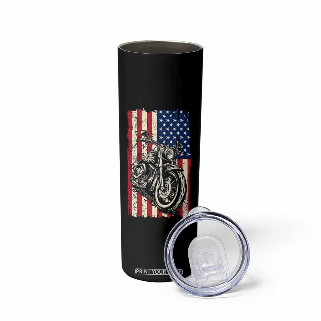 Real Grandpas Ride Motorcycles Skinny Tumbler Some Grandpas Play Bingon American Flag TB10 Print Your Wear