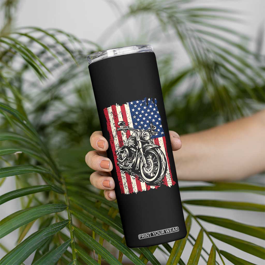 Real Grandpas Ride Motorcycles Skinny Tumbler Some Grandpas Play Bingon American Flag TB10 Print Your Wear