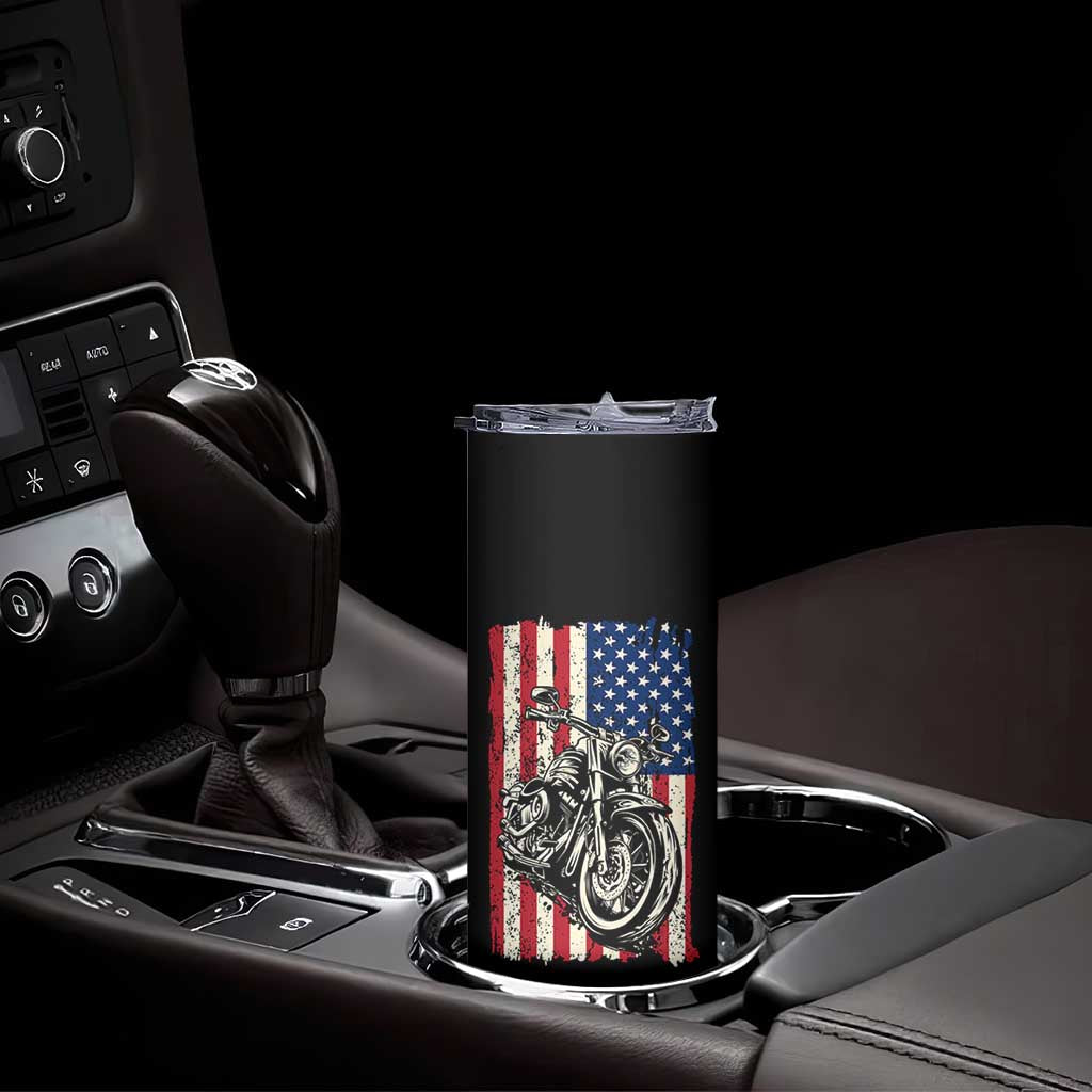 Real Grandpas Ride Motorcycles Skinny Tumbler Some Grandpas Play Bingon American Flag TB10 Print Your Wear