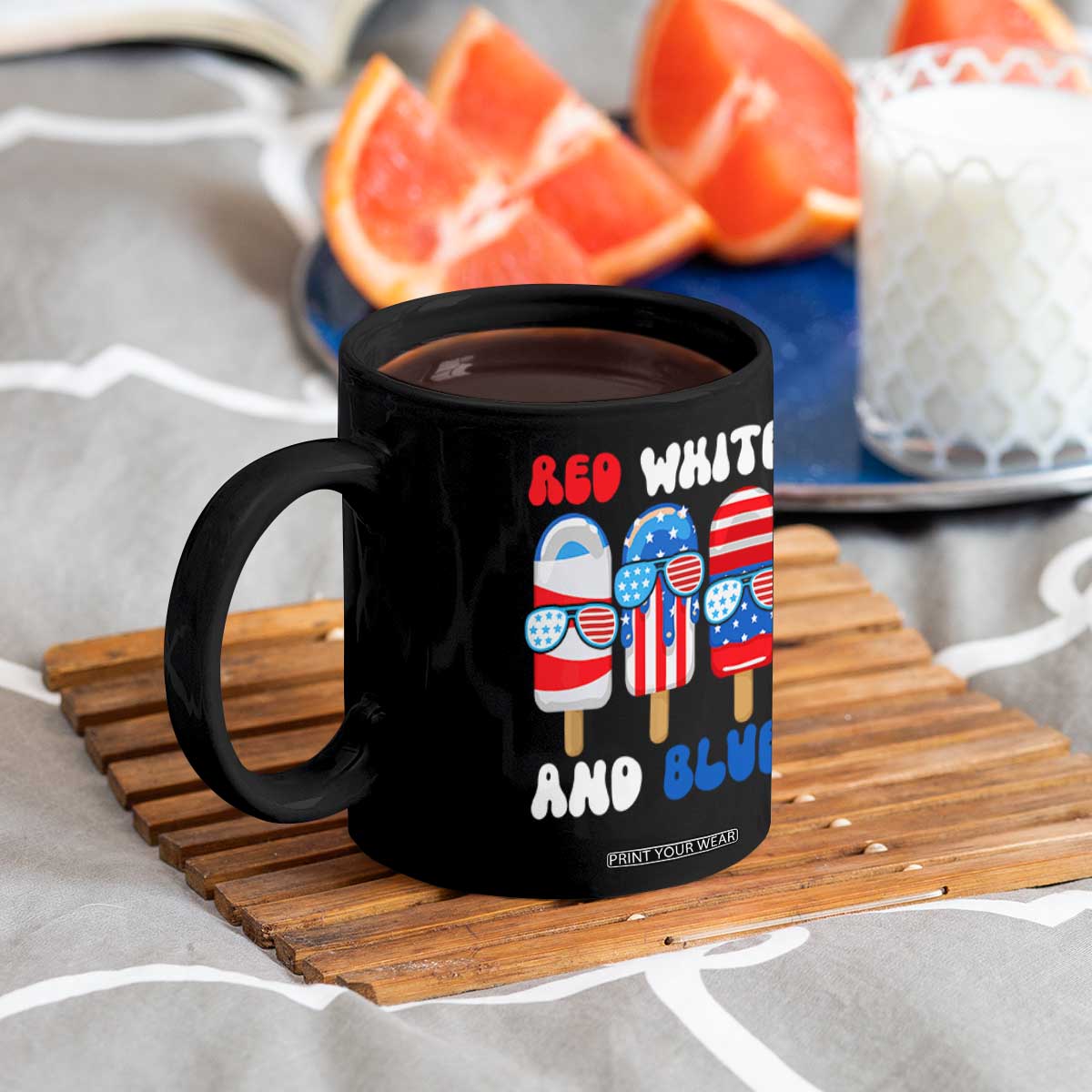 Red White Blue Popsicle 4th of July Coffee Mug Patriotic USA Flag TS10 Print Your Wear