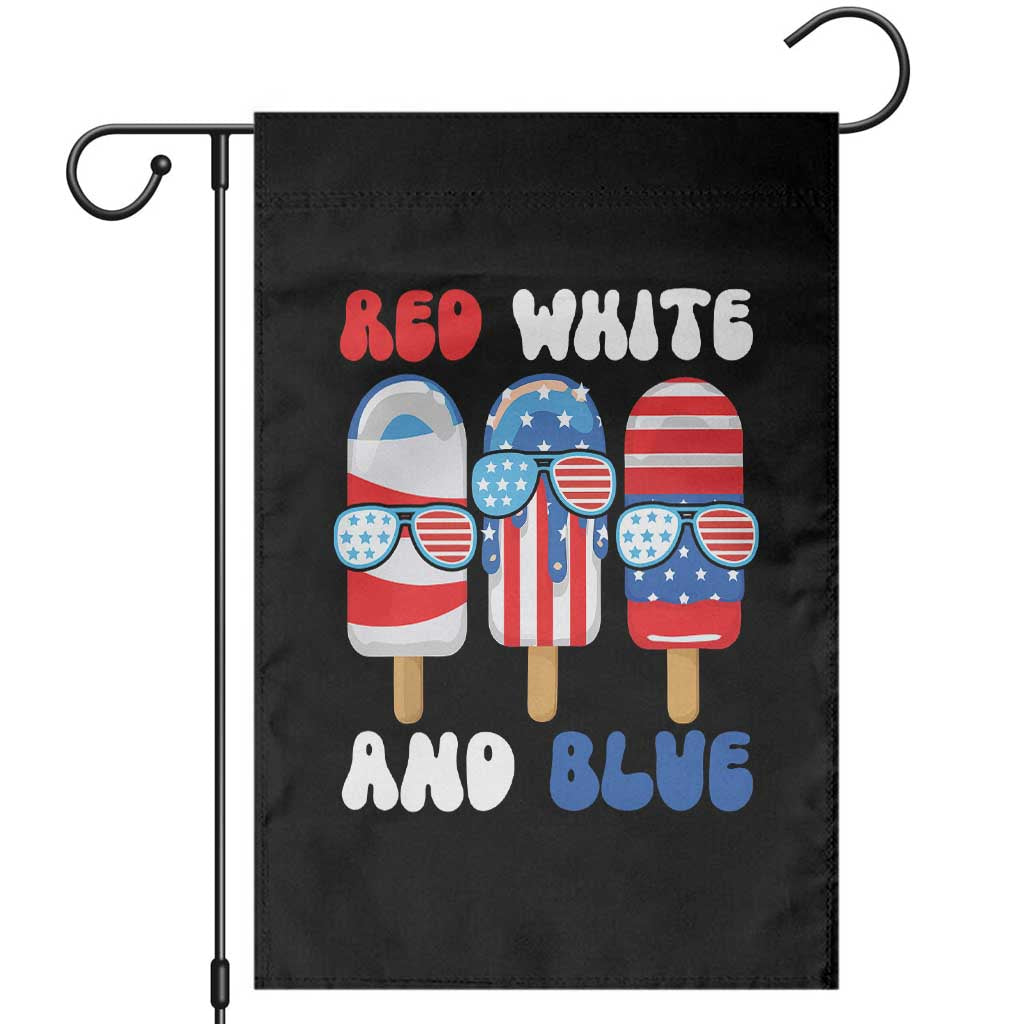 Red White Blue Popsicle 4th of July Garden Flag Patriotic USA Flag TS10 Black Print Your Wear