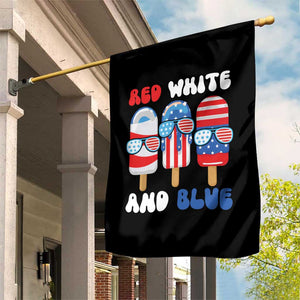 Red White Blue Popsicle 4th of July Garden Flag Patriotic USA Flag TS10 Print Your Wear