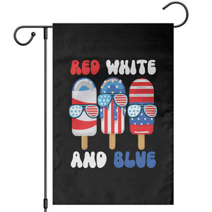 Red White Blue Popsicle 4th of July Garden Flag Patriotic USA Flag TS10 Black Print Your Wear