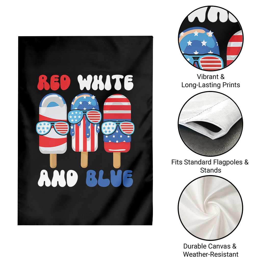 Red White Blue Popsicle 4th of July Garden Flag Patriotic USA Flag TS10 Print Your Wear