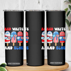Red White Blue Popsicle 4th of July Skinny Tumbler Patriotic USA Flag TS10 Print Your Wear