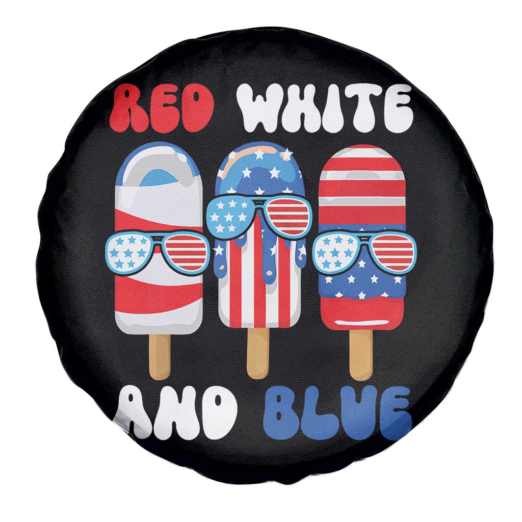 Red White Blue Popsicle 4th of July Spare Tire Cover Patriotic USA Flag TS10 Print Your Wear