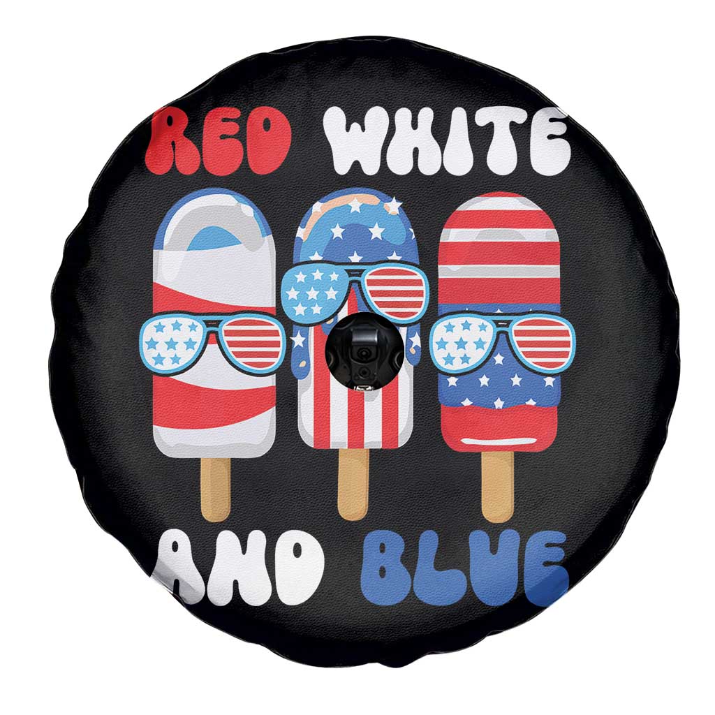 Red White Blue Popsicle 4th of July Spare Tire Cover Patriotic USA Flag TS10 Print Your Wear