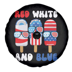 Red White Blue Popsicle 4th of July Spare Tire Cover Patriotic USA Flag TS10 Print Your Wear