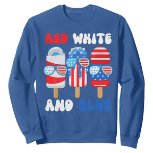 Red White Blue Popsicle 4th of July Sweatshirt Patriotic USA Flag TS10 Royal Blue Print Your Wear