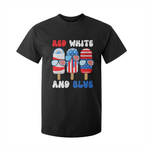 Red White Blue Popsicle 4th of July T Shirt For Kid Patriotic USA Flag TS10 Black Print Your Wear