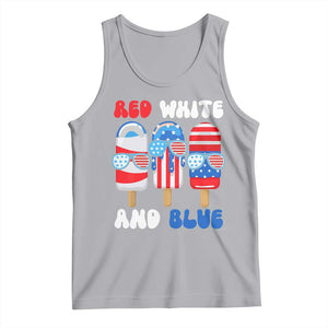 Red White Blue Popsicle 4th of July Tank Top Patriotic USA Flag TS10 Athletic Heather Print Your Wear