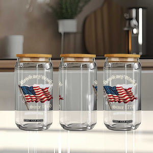 Rejecting Kings Glass Can Since 1776 No Kings In America Retro US Flag TS10 Print Your Wear