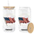 Rejecting Kings Glass Can Since 1776 No Kings In America Retro US Flag TS10 Black Print Your Wear