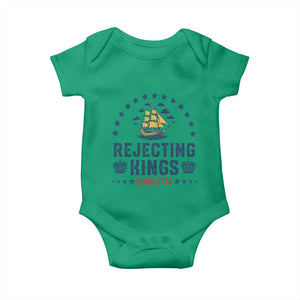Rejecting Kings Since 1776 Baby Onesie Vintage Patriotic Ship No King In America TS02 Irish Green Print Your Wear