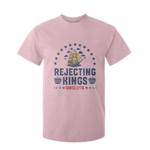 Rejecting Kings Since 1776 T Shirt For Kid Vintage Patriotic Ship No King In America TS02 Light Pink Print Your Wear