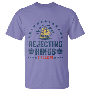 Rejecting Kings Since 1776 T Shirt Vintage Patriotic Ship No King In America TS02 Violet Print Your Wear