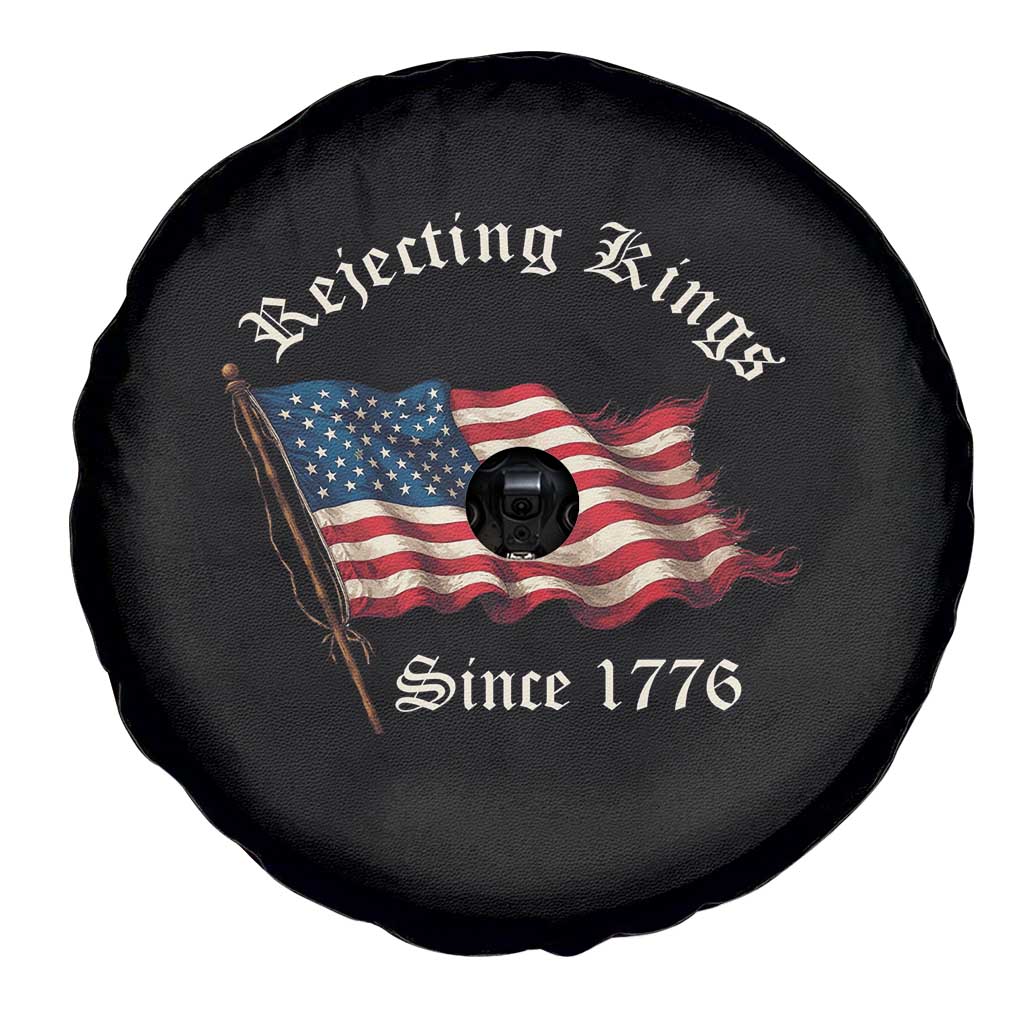 Rejecting Kings Spare Tire Cover Since 1776 No Kings In America Retro US Flag TS10 Print Your Wear