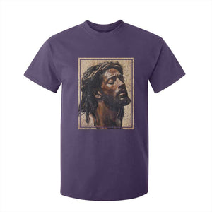 Religious Black Jesus With Crown Of Thorns T Shirt For Kid TS11 Purple Print Your Wear