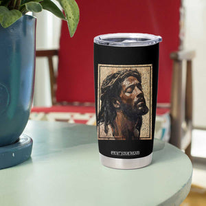 Religious Black Jesus With Crown Of Thorns Tumbler Cup TS11 Print Your Wear